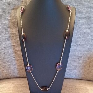Shades of Purple Silver Tone Necklace